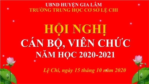 Hội nghị cán bộ, viên chức năm học 2020 – 2021